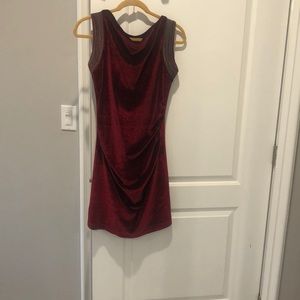 Red velvet dress